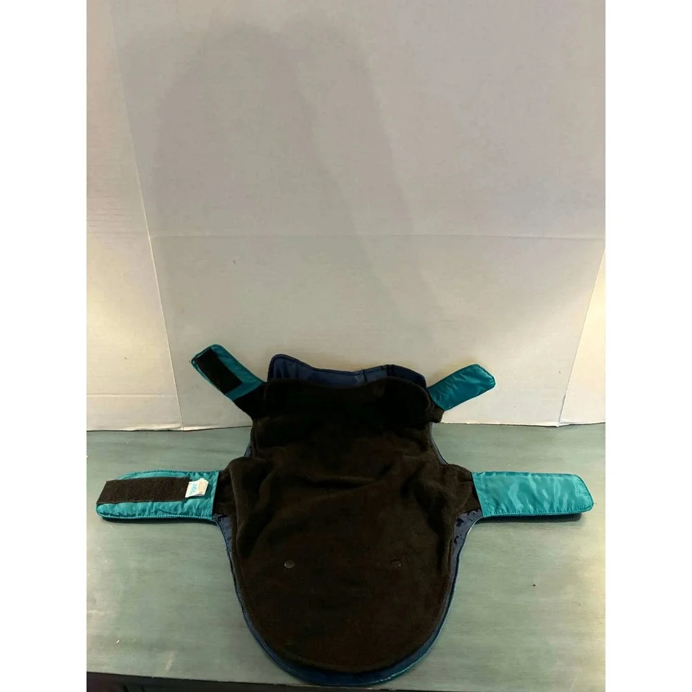 Play On 3 in 1 Jacket Pet Large‎ Teal Excellent Fleece Lined Reflective Coat